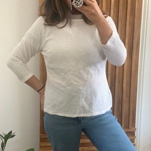 WORTH‎ Perforated Pullover Square neck Top. S